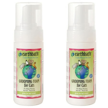 Pet Essences - Earthbath All Natural Green Tea Essence Cat Grooming Foam, 4-Ounce