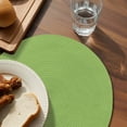 thumbnail image 4 of Round Placemats Green 15 inch Set of 2 Table Mats for Dining Table Solid Color Heat Resistant Non-Slip Kitchen & Home Decorative Place Mat Set, 4 of 8