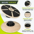 thumbnail image 3 of ProsourceFit Wooden Balance Board Core Non-Slip Wobble Trainer, 3 of 7