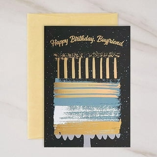 Boyfriend Birthday Card Boyfriend Card Birthday Card for Boyfriend Birthday  Card for Him Gold Foil Boyfriend Birthday Poem Card 