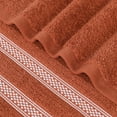 thumbnail image 6 of BNM Zero Twist Ribbed Cotton Bath Towel Set of 3, Rust, 6 of 11