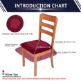 thumbnail image 6 of 4 Pack Red Chair Seat Covers for Dining Room, Removable Washable Anti-Dust Kitchen Chair Protector Slipcovers, Dinning Upholstered Office Chair Seat Cushion Slipcovers Protectors, 6 of 10