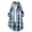 Green, variant on Women Vintage Oversized Plaid Shirt Maxi Dress, Turn‑Down Collar Long Sleeve Button‑Up Gown, Loose High‑Low Hem Casual Wear Green 1 S