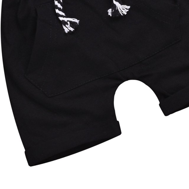 Baby Shorts Cotton Blend Short Trousers Solid Color Newborn Solid Color Solid Color Shorts Toddler Pants, Black, 100cm