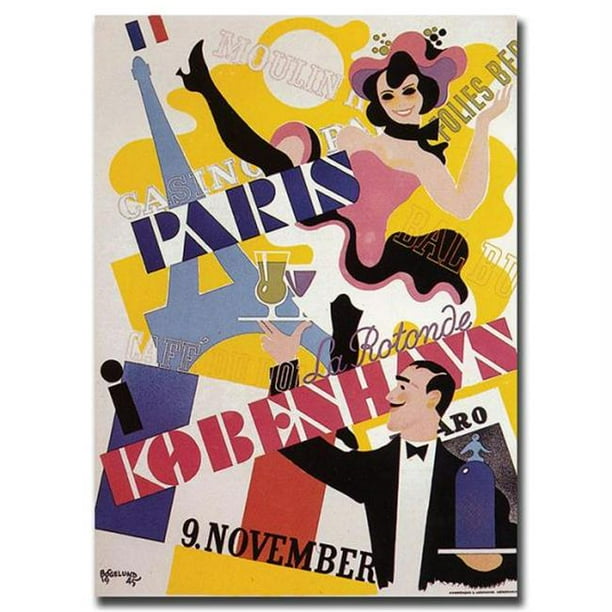 Paris Kobenhavs-Gallery Enveloppé 18X24 Toile Art