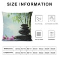 thumbnail image 5 of Patifu Teal Decorative Throw Pillow Cover Asian Zen Stone, Pillow Covers Meditation Japanese Bamboo Pattern Spa Room Decor for Living Room Couch Cushion Bed Indoor Home Decor 12x12in, 5 of 5
