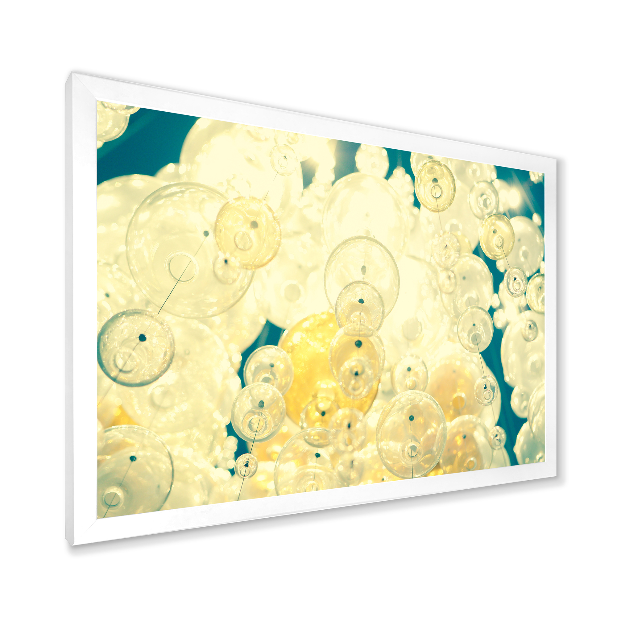 Designart 'Chandelier In The Form of Balls Abstract Art II' Modern Framed Art Print
