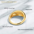 thumbnail image 4 of YAZI 18k Gold Plated Croissant Braided Twisted Signet Chunky Dome Ring Stacking Star Band for Women and Men Statement Wedding Ring Minimalist Jewelry Size 5 to 10, 4 of 13