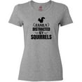 thumbnail image 3 of Inktastic Easily Distracted by Squirrels Women's T-Shirt, 3 of 5