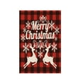 thumbnail image 1 of Flmtop Christmas Banner Polyester Double-sided Red Plaid Christmas Flag for Home, 1 of 11