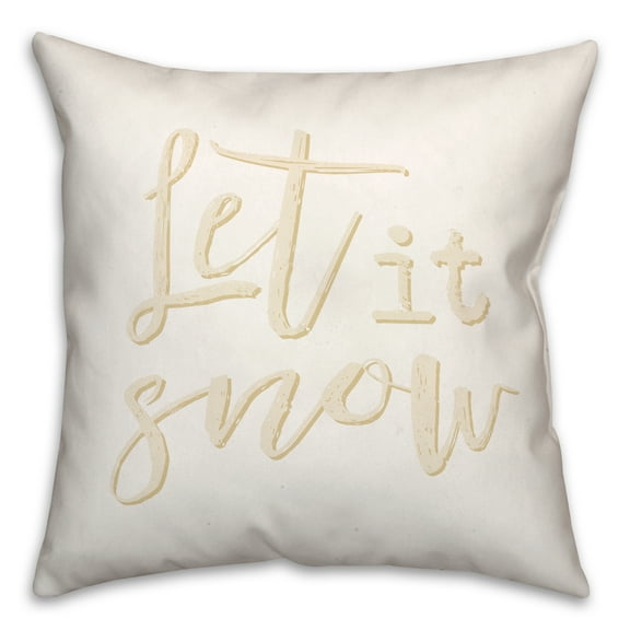 Creative Products Cream Snowflakes 18 x 18 Spun Poly Pillow
