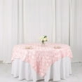 thumbnail image 3 of Efavormart 3D Rosette Square Tablecloth Overlay 72"x72"- Rose Gold Square Tablecloth Cover For Wedding Party Event Banquet, 3 of 11