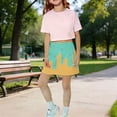 thumbnail image 2 of CPNG Girls Skorts Loose Athletic Skirts with Shorts Little Girl Casual Icecream Print High Waisted Stretchy Sporty Skorts, 2 of 7