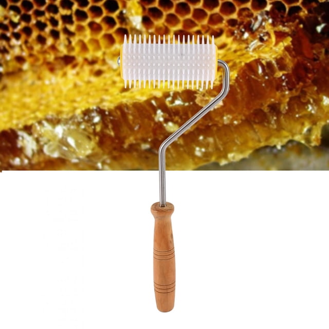 Honey Extractor,Beekeeping Bee Comb,Plastic Uncapping Beekeeping Honey Uncapping Needle Roller Uncapping Needle Rollerfor Extracting Honey True Excellence