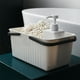 thumbnail image 4 of Cesta portátil de plástico para artículos de aseo con orificios de desagüe • Organizador blanco para almacenamiento en el baño • Soporte para baño de 11,22x7,08x5,31 pulgadas, 4 of 7