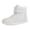 White, variant on Joykidd Toddler Soft Thick Plush Winter Snow Boots High Top Hook and Loop Lightweight Hiking Boots for Outdoor Winter Daily Wear