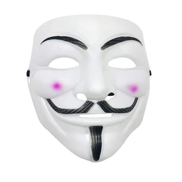 Máscara de hacker para niños Máscara anónima Máscara de hacker para disfraz de Halloween Máscaras de fiesta de cosplay Disfraz de fiesta