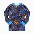 thumbnail image 6 of TOWED22 Toddler Boys Girls Halloween Pumpkin Pajamas Cute Graphic Toddler Kids 2 Piece Long Sleeve Pjs Fall Winter Sleepwear, 6 of 9