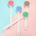 thumbnail image 4 of 14.6x3.2In Bath Back Brush,Reusable Silicone Back Scrubber with Long Handle,Gray Silicone Body Exfoliator Brush for Home Shower, 4 of 6