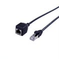 thumbnail image 1 of Extensor de cable Ethernet Adaptador de cable de extensión (6,5 pies) -RJ45 Hembra a macho Acoplador de cableado de red Conector de unión Enchufe Cable de conexión - Negro, 1 of 4