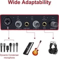thumbnail image 2 of Interfaz de audio USB Y.D.F con preamplificador de micrófono de 24 bits, 2 of 9