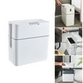thumbnail image 2 of YIEMEEN Rectangular Trash Bin with Toilet Brush Household Trash Can Slim Garbage Bin, 2 of 17