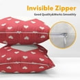 thumbnail image 3 of Valentines Pillow Covers 20x20 Inch Set of 2 Pink Love Heart Holiday Decorative Throw Pillows Cover Valentine''s Day Mother''s Day Anniversary Decorative Linen Cushion Covers for Home Sofa Couch Bed, 3 of 6
