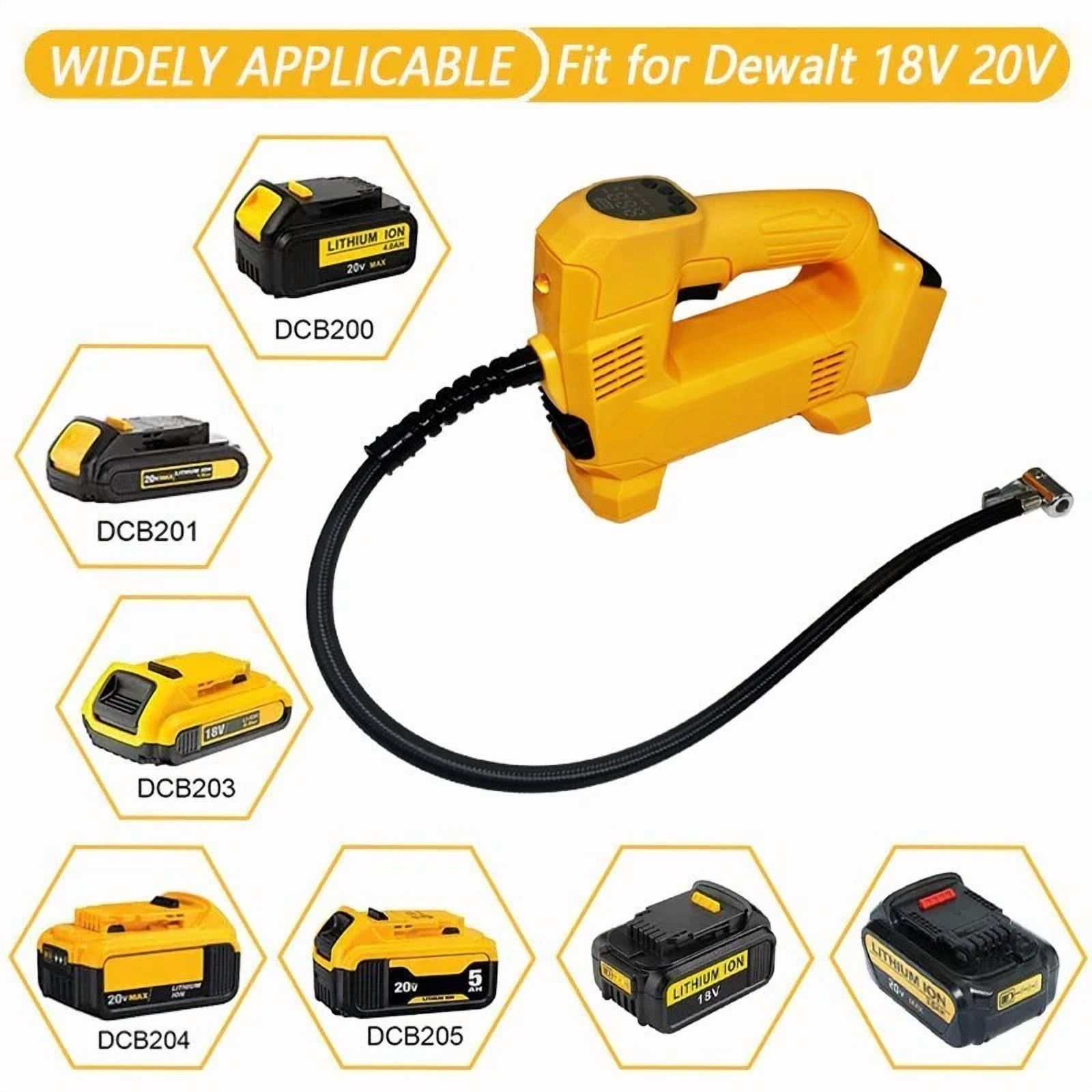 Electric Air Pump Cordless Air Inflator Air Compressor with LED Light For Dewalt