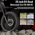 thumbnail image 5 of Riding'times GT73 Electric Dirt Bike 2400W Motor 37MPH 85-Mile Range 25" Off-Road Tires UL2849 Certified, 5 of 9