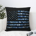 thumbnail image 4 of Fuzoiu Navy Camouflage American Flag Print Square Pillow Cover,Hidden Zipper Design,Luxury Square Pillow Case, Throw Pillow,Couch Cushion-12"x12", 4 of 7
