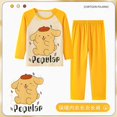 thumbnail image 3 of Sanrios Conjunto de pijama cómodo para niños y niñas Anime Hello Kittys Kuromi Cinnamoroll lindo cuello redondo pantalones de manga larga ropa de descanso, 3 of 5