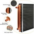 thumbnail image 4 of 20" x 20" Water to Air Heat Exchanger with 1" Copper Ports Perfectly with Outdoor Furnace Ideal for Residential HVAC System, 4 of 7