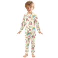 thumbnail image 3 of Dailycode Cotton Pajama Set Snug Fit Long Sleeve Top and Pants for 18M-8Y Koala Cup Bird Rainbow, 3 of 7