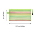 thumbnail image 3 of Dademeo High Density Mesh Pencil Case, Macaron Rainbow Stripe Zipper Pouch for Office Travel Makeup Brushes Cosmetic Storage, 3 of 7
