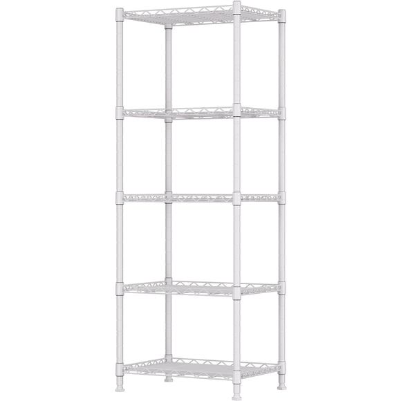 Estantería REGILLER de 5 hilos, metálica, ajustable, color blanco