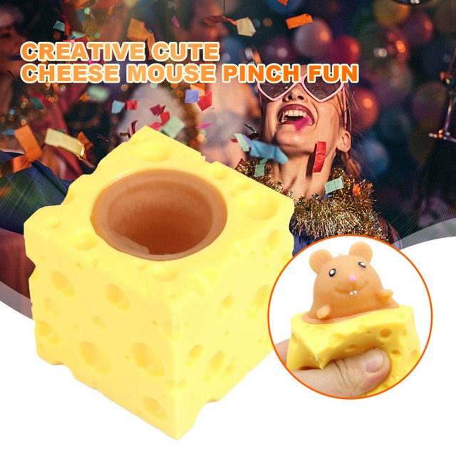 Cheese Mouse Antistress Toy TPR Soft Glue Game Props para niños Regalos (L Red) Ehuebsd libre de BPA
