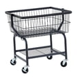 thumbnail image 2 of Carrito de lavandería enrollable con ruedas, cesta de ropa, cesta de almacenamiento de prendas de lavandería carro de lavandería para ropa sucia, 2 of 8