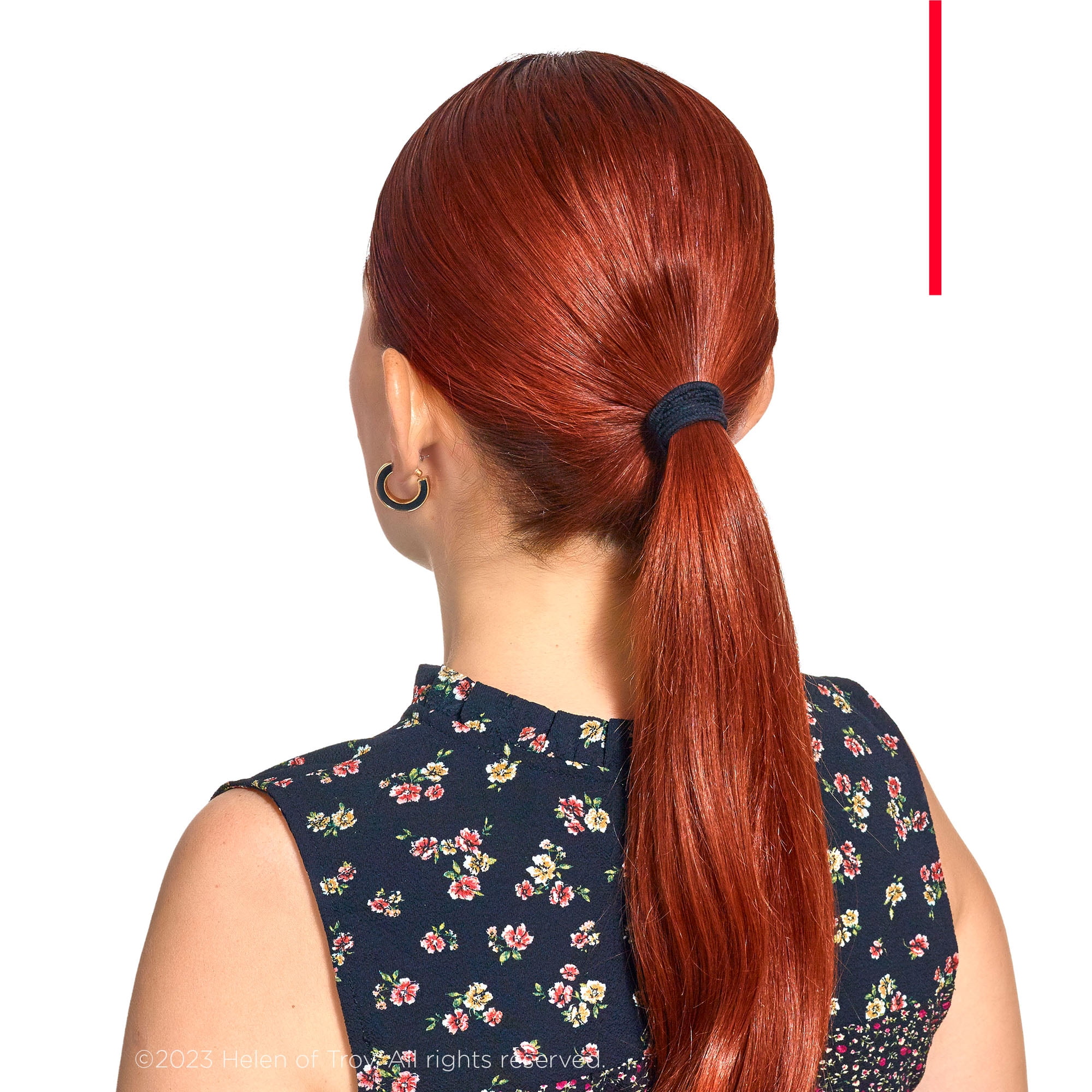 Revlon Extra Long Ponytail Holder Hair Elastics, Black, 16 Count