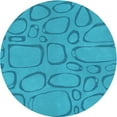 thumbnail image 1 of Ahgly Company Machine Washable Indoor Round Transitional Dark Turquoise Green Area Rugs, 4' Round, 1 of 7