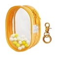 thumbnail image 4 of HILABEE Sac Transparent pour Présentation de Figurines avec Porte-Clés Sac de Rangement pour Mini Poupées pour Mini Figurines Jaune Rond, 4 of 7