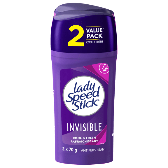 Lady Speed Stick Antiperspirant Deodorant, Invisible, Cool & Fresh