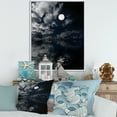 thumbnail image 2 of Designart 'Full Moon Night in Cloudy Sky IV' Nautical & Coastal Framed Canvas Wall Art Print, 2 of 5