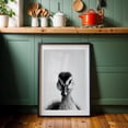 thumbnail image 6 of Baby Duck - Photography Black and White Wildlife Animal Portrait Minimalist Nature Black Framed Wall Art Print 20 x 30 inches, 6 of 8