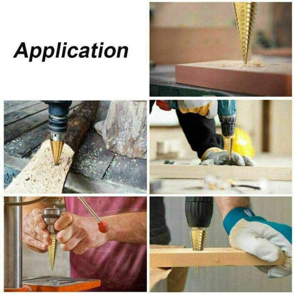 5 Pcs Drill Bits Sets Drill Bit Set For Metal 50 Sizes High Speed Steel Multiple Hole Stepped Up Bits For Steel Brass Wood Plastic DIY Lovers
