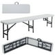 thumbnail image 5 of Banco plegable de plÃ¡stico blanco de 6 pies, para interior, exterior, picnic, camping, comedor, fiesta Zimtown moderno, 5 of 6