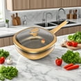 thumbnail image 4 of MKHSQHDG Today's Deals 12in Titanium Alloy Non Stick Pot with Lid Titanium Frying Pans Nonstick for Frying Eggs Stir Frying Stewing Braising and Other Cooking Methods, 4 of 4