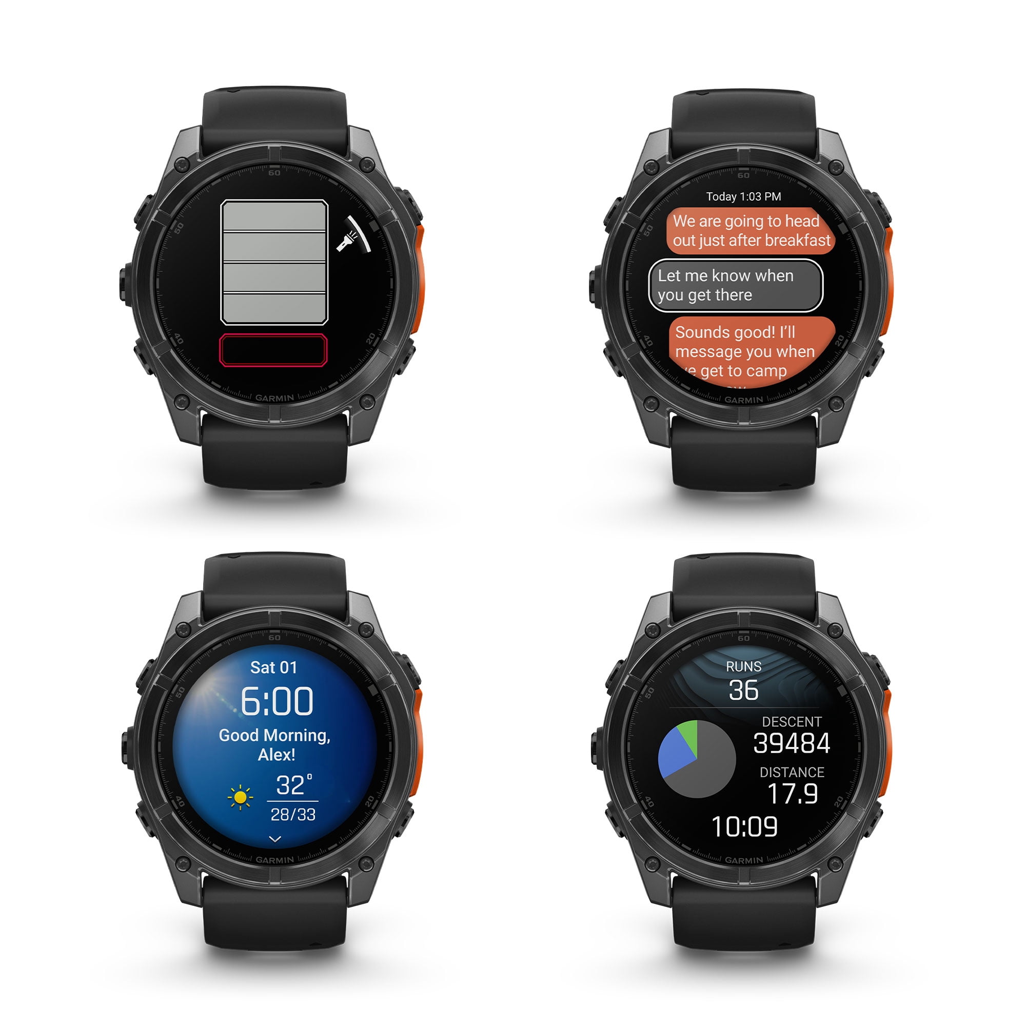 Garmin Fenix 8 51MM AMOLED Multisport GPS Smartwatch Slate Gray with Black Silicone Band, Built-in LED Flashlight, Health & Fitness Smart Watch Bundle for Men & Women