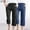 Black 2, variant on Wensltd Womens Linen Pants Drawstring Summer Wide Leg Capris for Women with Pockets 2PC