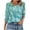 Light Blue-Shirts, variant on Jsaierl 3/4 Length Sleeve Womens Tops Casual Round Neck Shirts Boho Print Petite Blouses Classic Loose Fit Tunic Top S-2XL