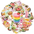 thumbnail image 2 of 35pcs-50pcs Cute Food Stickers Cartoon Dessert Stickers Funny Cuisine Decals for Laptops Notebooks Suitcase, 2 of 9